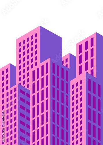 City Buildings Illustration stock illustration