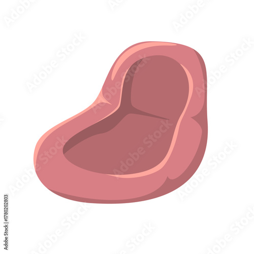 Bean bag chair vector illustration, soft lounge seat icon, floor cushion chair clip art, lazy chair or lounge chair vector image
