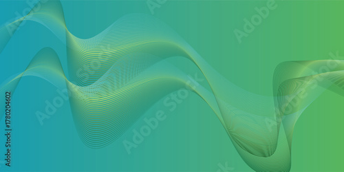 Abstract line flow The fresh color combination provides a natural yet futuristic feel, perfect for depicting harmony, balance, and limitless creativity