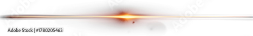 Horizontal orange lens flare effect
