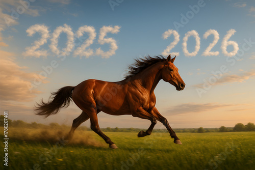 The red horse passes 2025 and heads towards 2026.