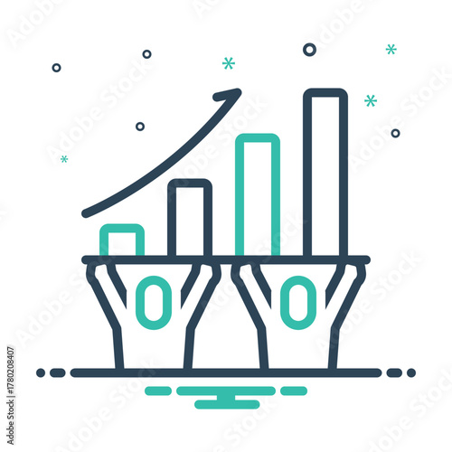 Mix icon for collaborative growth