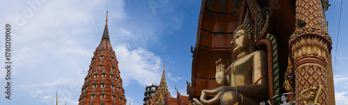 paysage panoramique d'une statue de buddha en Thaïlande