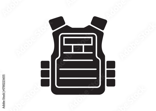 Body armor icon, Body armor solid vector
