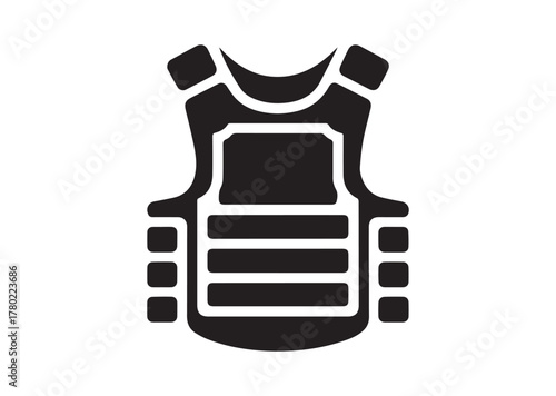 Body armor icon, Body armor solid vector