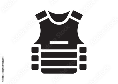 Body armor icon, Body armor solid vector