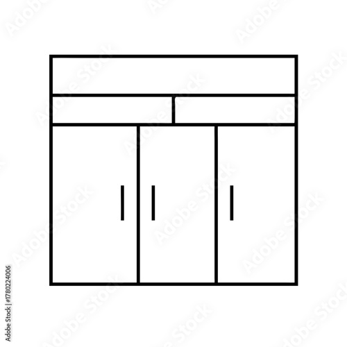 Outline illustration of a cabinet