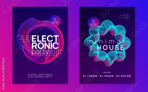 Night Club Set. Nightclub Audio Invitation. Trance Cover. Night Club Electro Element. Fest Banner. Pink Dance Magazine. Blue Techno Design. Green Night Club Set