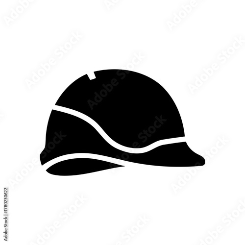 Safety Helmet Icon – Construction and Industrial Protective Headgear Symbol