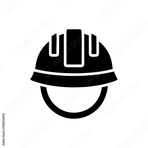 Safety Helmet Icon – Construction and Industrial Protective Headgear Symbol