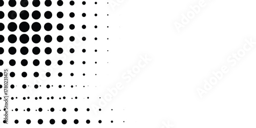 Basic halftone dots effect in black and white color. Halftone effect. Dot halftone. Black white halftone.Background with monochrome dotted. eps10 vector