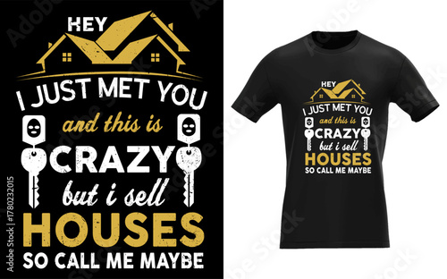 Real estate agent promotion with catchy song lyric inspired design