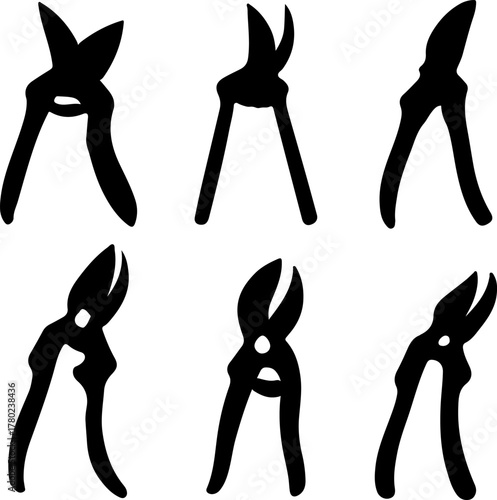 Pruning shear silhouette illustration, pruning shear vector art, pruning shear vector, pruning shear art design