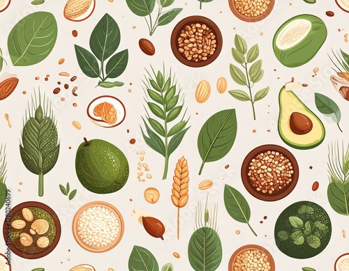 seamless pattern with vegetables