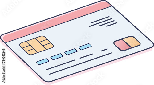 Securely access funds with a modern credit card chip and magnetic stripe for seamless transactions and financial convenience