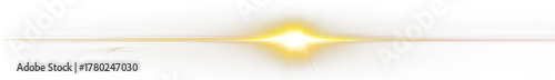 Anamorphic lens flare overlay isolated on transparent background
