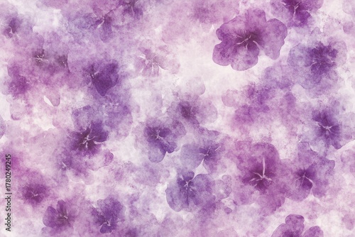 A Beautiful Floral Pattern Featuring Delicate Purple Flowers on a Soft Background for Artistic Inspiration