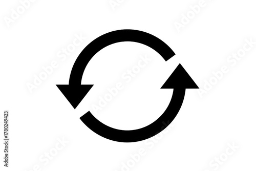 Free Download Black refresh icon isolated on transparent background represents update - GFXLoad