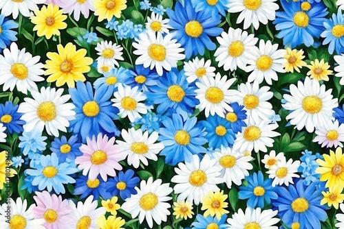 A Vibrant Assortment of Colorful Flowers Blooming in a Lush Garden Landscape