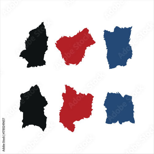  Abstract Torn Fabric Shape Silhouette pack.