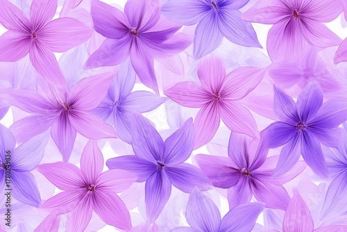 Vibrant Floral Arrangement Showcasing a Beautiful Blend of Purple and Pink Flowers in Full Bloom