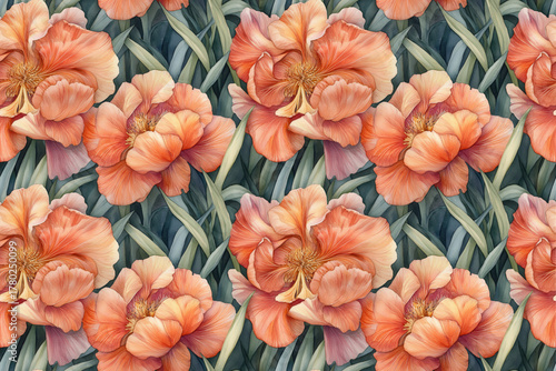 A Vibrant Display of Orange Blossoms in Lush Greenery Highlighting Nature's Beauty