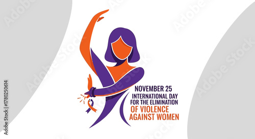 Empowering women, a vibrant design for International Day for the Elimination of Violence Against Women, promote awareness and support with this bold visual statement.