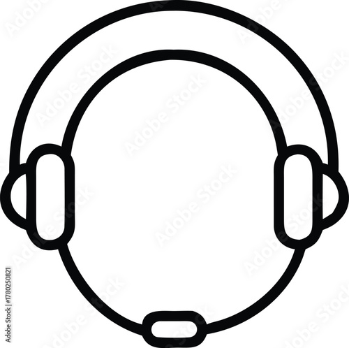 Modern customer support icon with communication and help elements