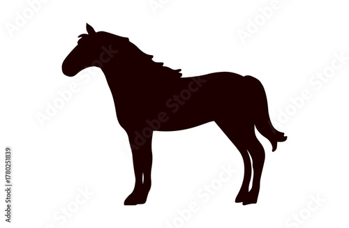 馬のシルエットイラスト素材