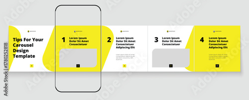 Set of LinkedIn carousel post, social media Instagram carousel post, modern and editable business carousel template design	