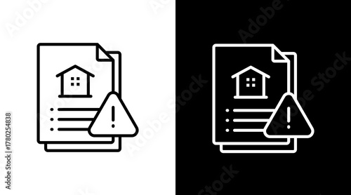 Risk  White Icon Set Design