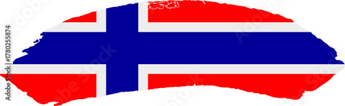 Norway Map with National Flag Design Vector
