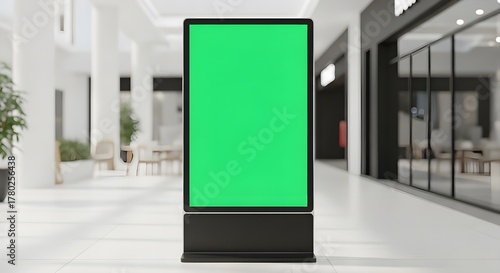 digital billboard green screen modern shopping mall