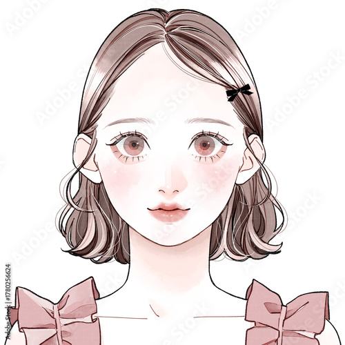 顔タイプ「キュート」_前髪なし