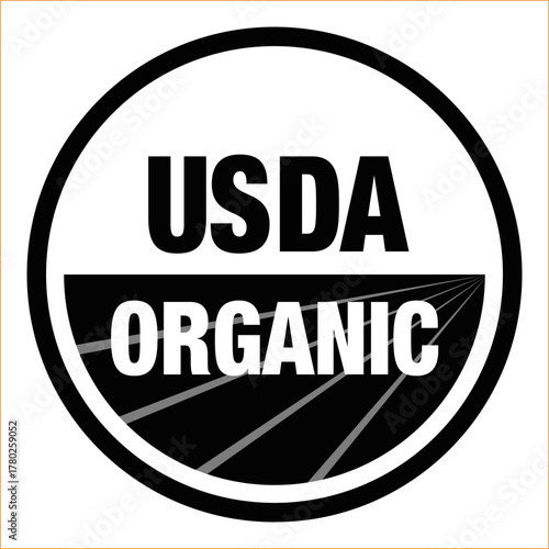 usda organic certified Icon Vector