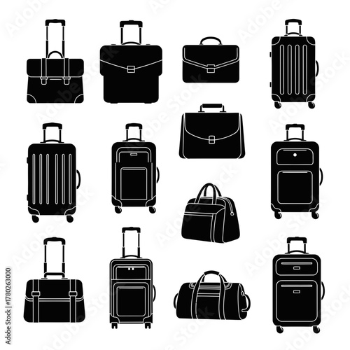 "Stylish Black Handbags Collection – Elegant Designer Purse Icons"