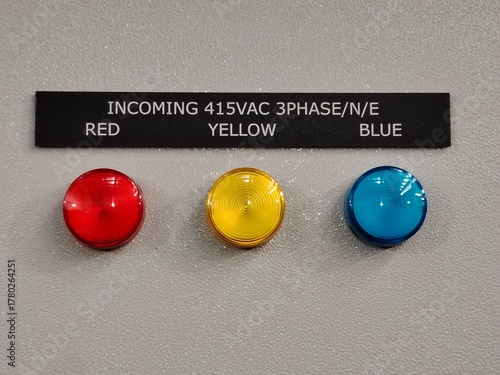 Image of three colored indicator lights.