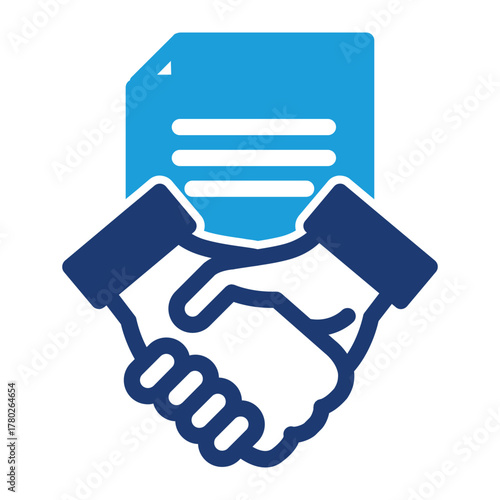agreement document colored icon vector design good for web or mobile app