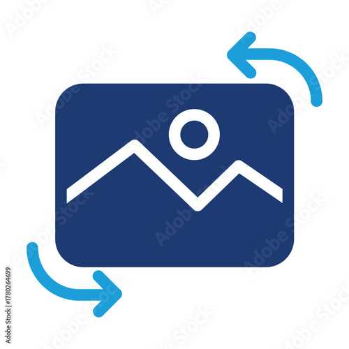 image rotate colored icon vector design good for web or mobile app