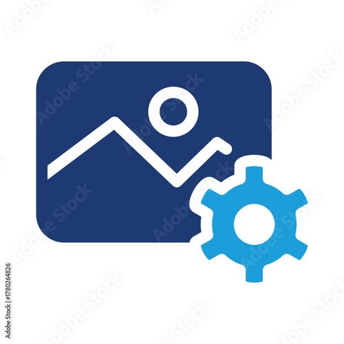 image setting colored icon vector design good for web or mobile app