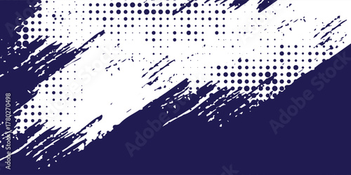 Dots halftone white and blue color pattern gradient grunge texture background. Dots pop art comics sport.  vector illustration