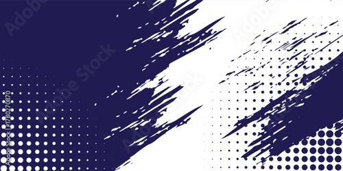 Dots halftone white and blue color pattern gradient grunge texture background. Dots pop art comics sport.  vector illustration