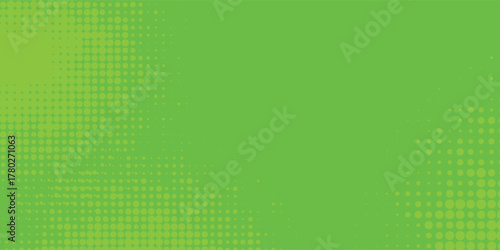 Dots halftone green color pattern gradient texture with technology digital background. Dots pop art comics with nature graphic design. vector eps10