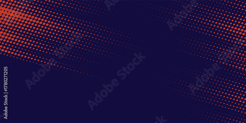 Abstract speed lines style orange color halftone banner design template. vector eps10