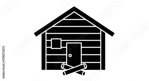 Charming rustic cabin with firewood ready for a cozy retreat