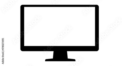 Sleek modern computer monitor screen displaying a blank white space ready for your creative content and digital designs