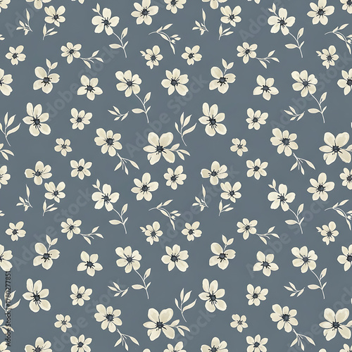 Watercolor floral pattern of hand-painted wildflowers and sprawling leaves tied with a sheer ribbon on a bright white silk background, created for wallpaper and fabric, illuminated with diffused	