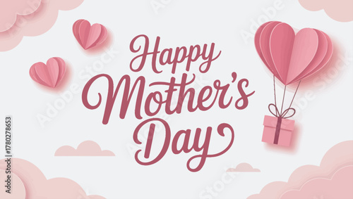 Heartwarming mother s day greeting card illustration featuring floral elements and a celebratory message