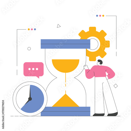 Efficiently balancing workload with proper time allocation Illustration  