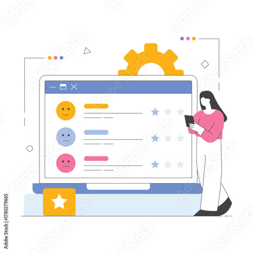 Receiving appreciation for excellent performance or service Illustration  